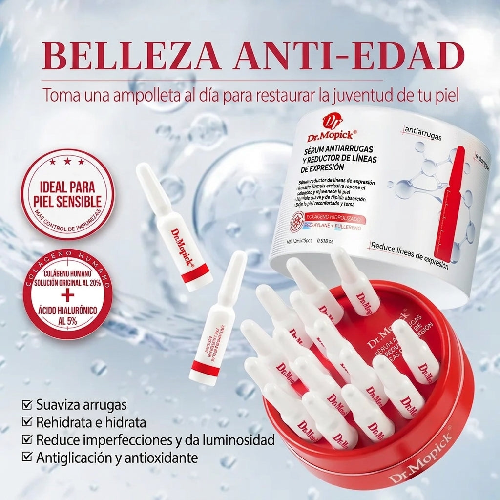 SERÚM ANTIARRUGAS EN AMPOLLAS - REDUCE LINEAS FINAS